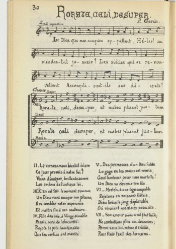 Rorate coeli desuper Partitions gratuites